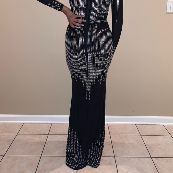 Black studded maxi dress - Picture 3 of 3